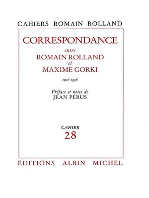 cover image of Correspondance entre Romain Rolland et Maxime Gorki (1916-1936)